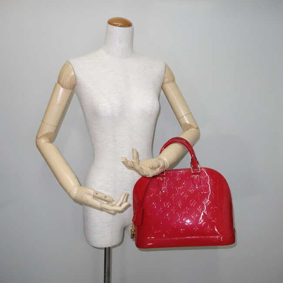 Louis Vuitton Handbag Vernis Patent Alma Cerise Red - Picture 3 of 3